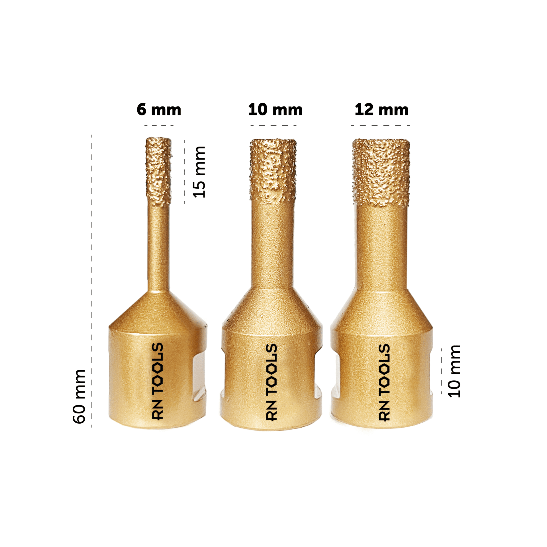 Diamant Tegelboor 12 mm M14 aansluiting - Afbeelding 2