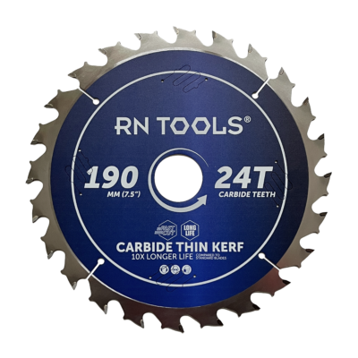 Cirkelzaagblad 190 mm carbide thin kerf - anti-kickback - 24 tanden