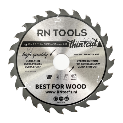 Cirkelzaagblad 190 x 30 mm Thin Cut 24 tanden - hout