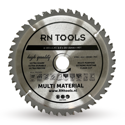 Cirkelzaagblad 165 x 20 mm 40 tanden - voor hout, metaal en aluminium