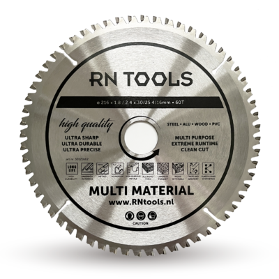 Cirkelzaagblad 216 x 30 mm 60 tanden - voor hout, metaal en aluminium