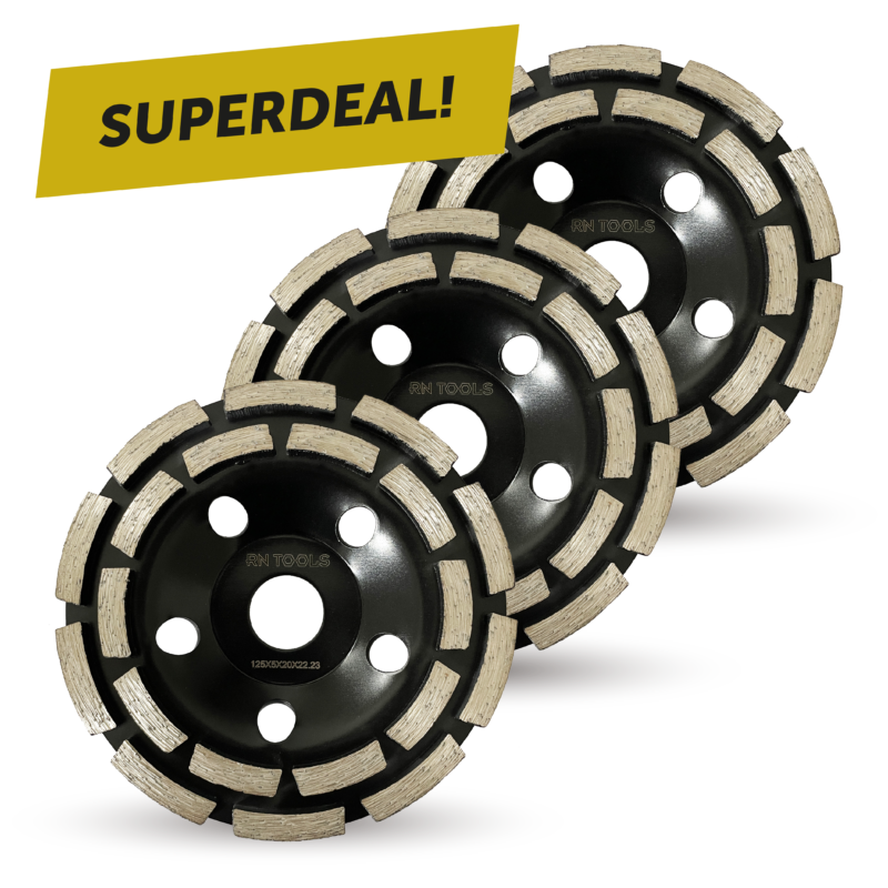 Diamant Komschijf met dubbele rij 125 x 22,23 mm (3 stuks)