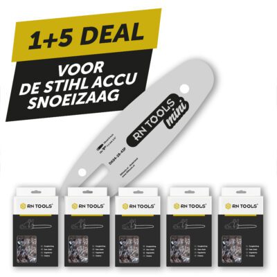 Zaagblad 10 cm 1/4 1.1 mm Mini + 5x Zaagketting - Stihl GTA snoeizaag