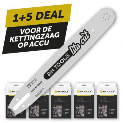 Kettingzaagblad 40 cm .325 1.3 mm LiteCut + 5x Zaagketting voor Stihl MS261 / MS271 / MS291