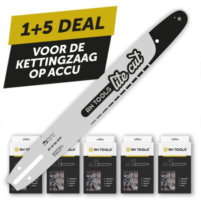 Kettingzaagblad 40 cm 3/8 1.1 mm LiteCut + 5x Zaagketting