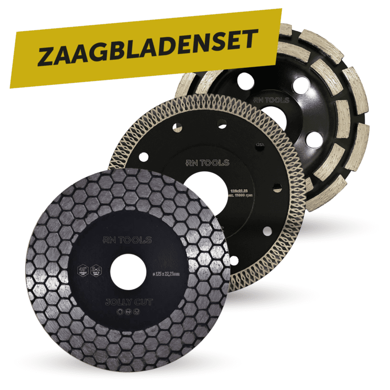 Diamantschijven 125 mm 3-delig (Diamant Komschijf, Diamantschijf Jolly Cut & Tegels)