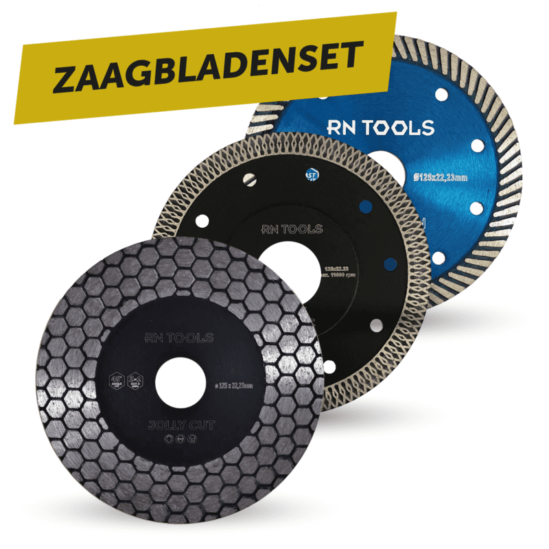 Diamantschijven 125 mm 3-delig (Diamantschijf Jolly Cut, Tegels & Ultra Thin)
