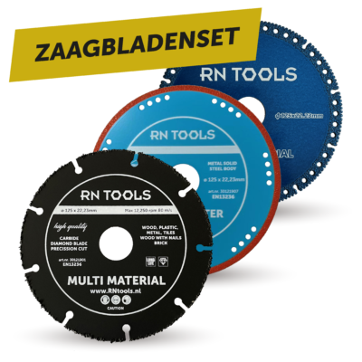 Slijpschijven 125 mm 3-delig (multi carbide, metaal & multi material)