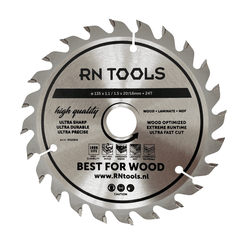 Cirkelzaagblad 135 x 20 mm - hout, MDF en multiplex - 24 tanden (3 stuks) - Afbeelding 2