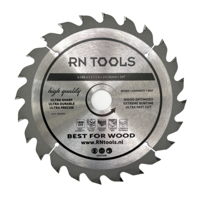 Cirkelzaagblad 165 x 20 mm - Geschikt voor Hout - 24 tanden