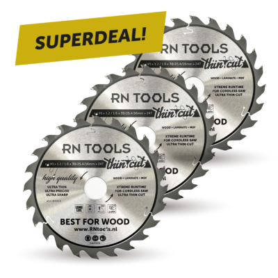Cirkelzaagblad 190 x 30 mm - Geschikt voor Hout - THIN CUT - 24 tanden (3 stuks)