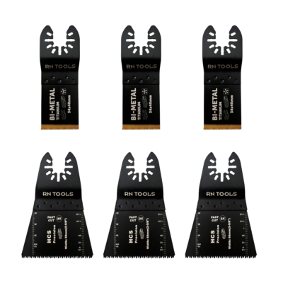 Multitool Zaagblad HCS en bi-metaal (6 stuks)