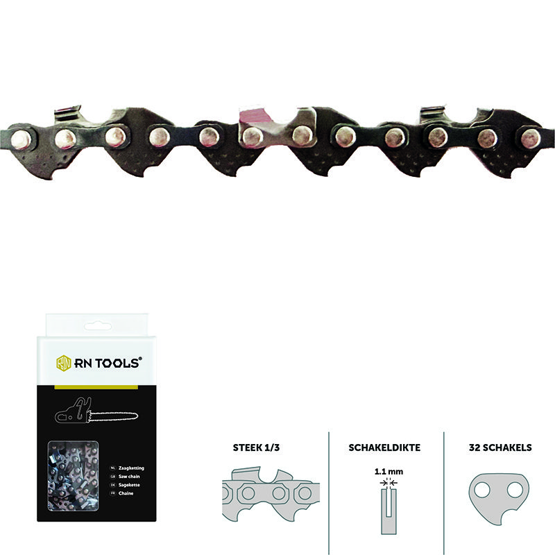 Zaagketting 1/3 1.1 mm 32 schakels voor Parkside PGHSA 20-Li A1 / B1 - Afbeelding 2